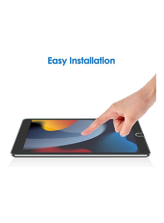 موز لاصقة حماية للشاشة من الزجاج المقوى لجهاز آيباد الجيل التاسع (ابل ايباد 10.2 بوصة 2021) شفاف - Image 2