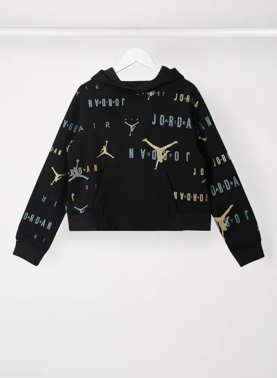 Jordan Girls Logo Plus Size Hoodie Black