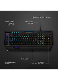 Logitech G910 Orion Spectrum Illuminated Mechanical Gaming Keyboard, RGB Backlit Keys, Romer-G Tactile Key Switches, 9 Programmable G-Keys, Arx Dual Display Technology  - Image 5