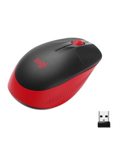 Logitech Wireless Mouse M190, Full Size Ambidextrous Curve Design, 18-Month Battery With Power Saving Mode, USB Receiver, Precise Cursor Control Red  - Image 1