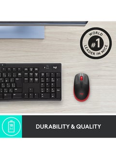 Logitech Wireless Mouse M190, Full Size Ambidextrous Curve Design, 18-Month Battery With Power Saving Mode, USB Receiver, Precise Cursor Control Red  - Image 4