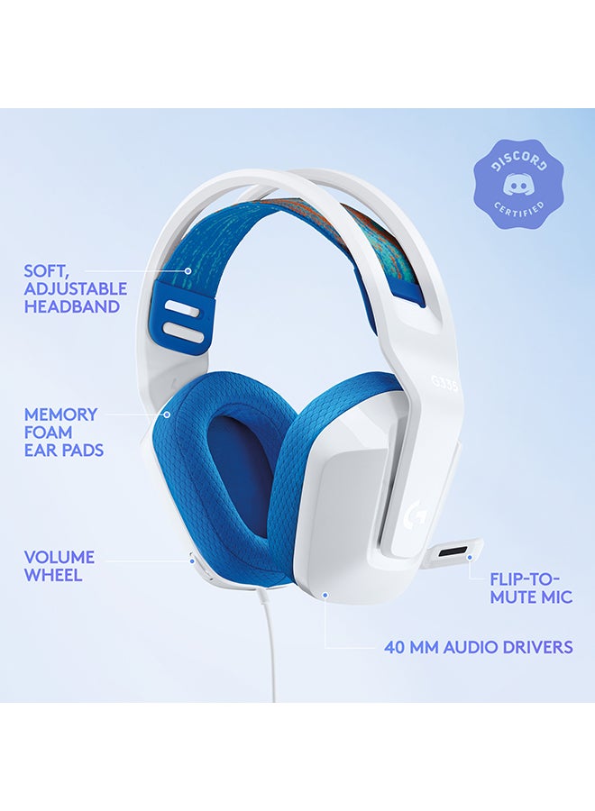 Logitech - G335 Wired Gaming Headset With Flip to Mute Microphone, 3.5mm Audio Jack, Memory Foam Earpads, Lightweight, Compatible with PC, PlayStation, Xbox - Image 1