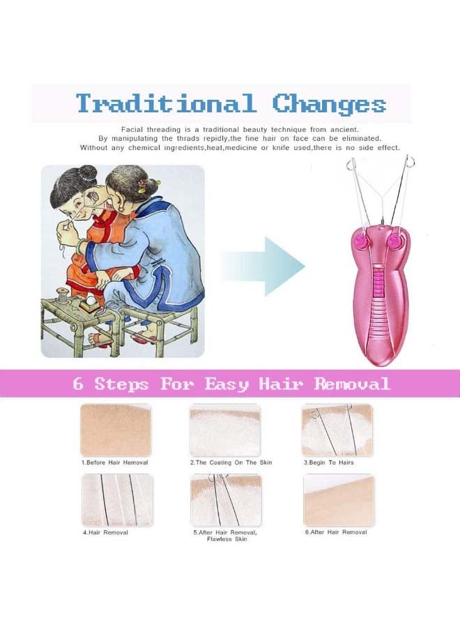 زينيك جهاز إزالة شعر الوجه بالخيط وردي/أرجواني  - Image 4