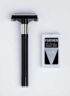 Feather Safety Razor Double Edge Razor Blades Silver  - Image 2