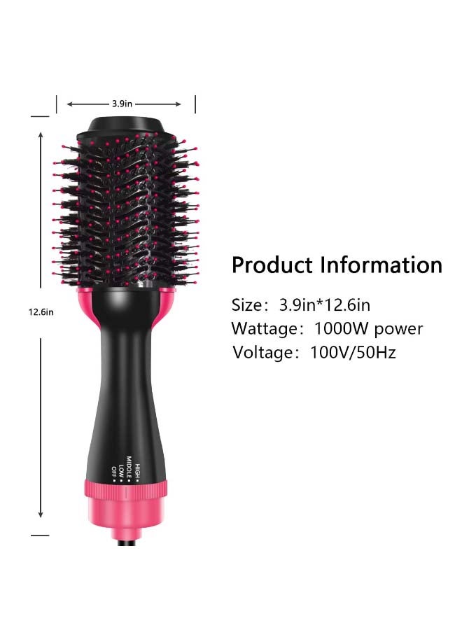 ZENHOME One Step Hair Dryer And Styler Black/Pink - Image 5