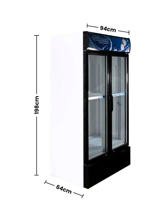 سوبر جنرال مبرد قائم بباب مزدوج سعة 800 لتر 800 L SG SC818IF أسود  - Image 2
