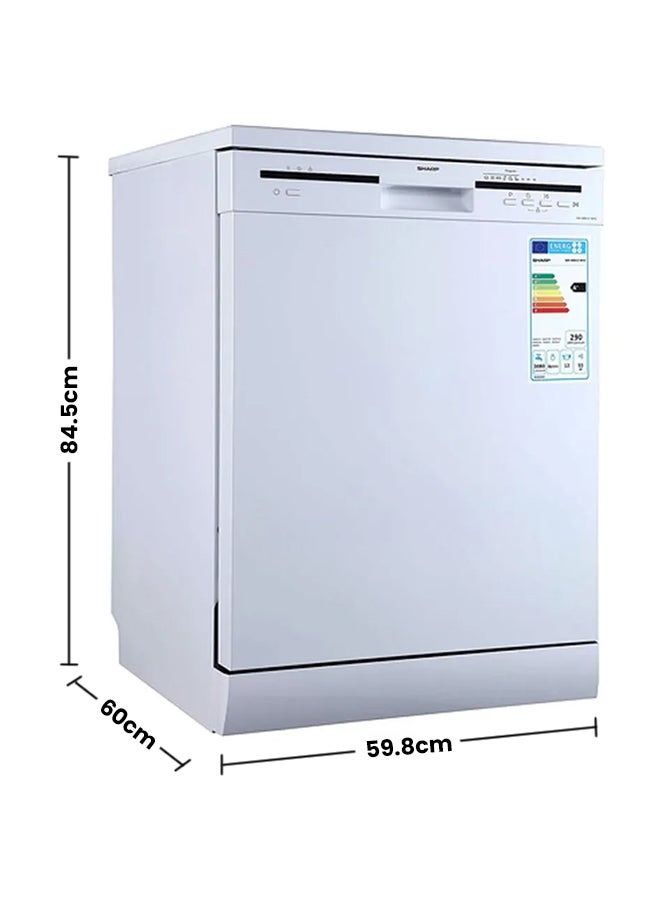 شارب غسالة أطباق مزودة ب 12 طريقة لغسيل الأطباق QW-MB612-WH3 أبيض  - Image 2
