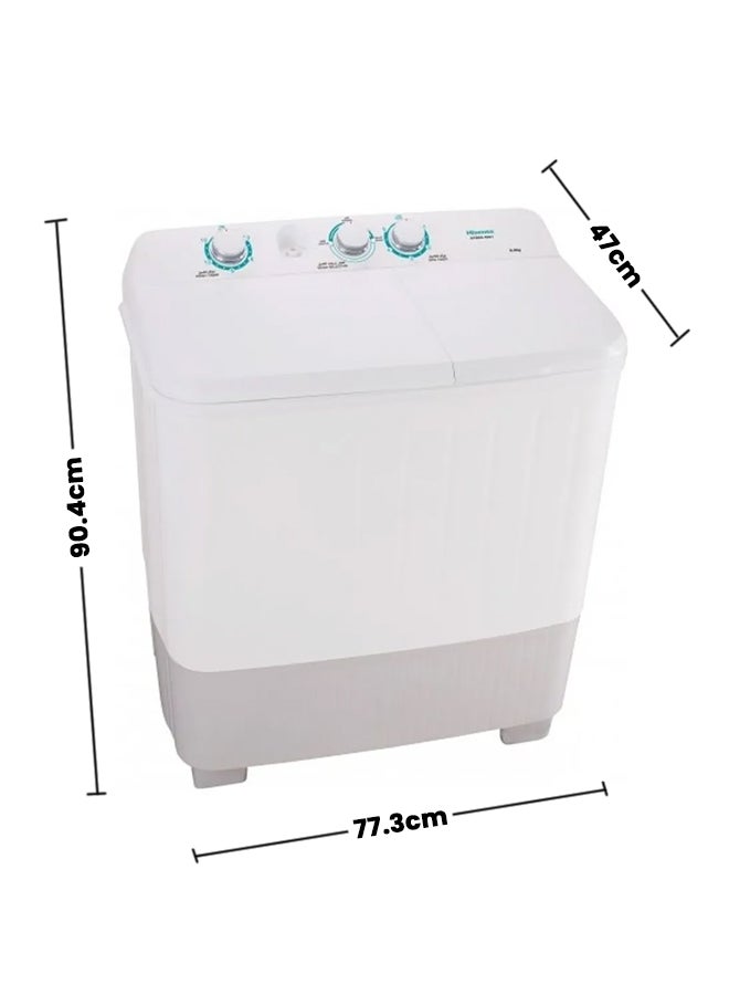 هايسنس غسالة بحوضين 220 W XPB80-5001 أبيض/ رمادي  - Image 2