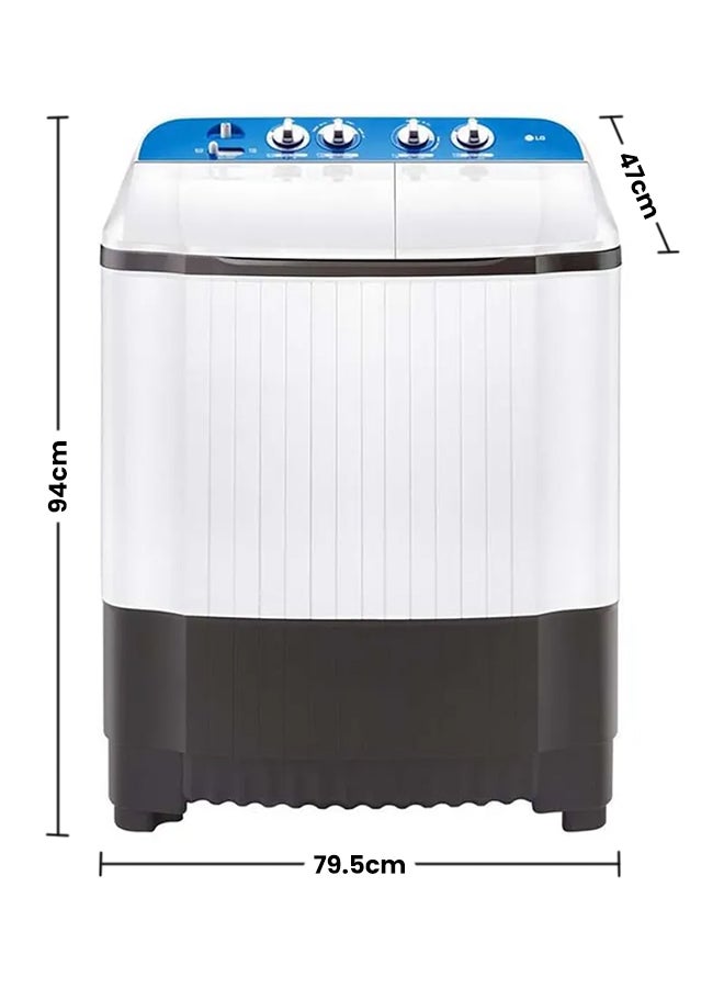 LG - Twin Tub Washer 0 W P961RON5L White/Black/Blue - Image 1