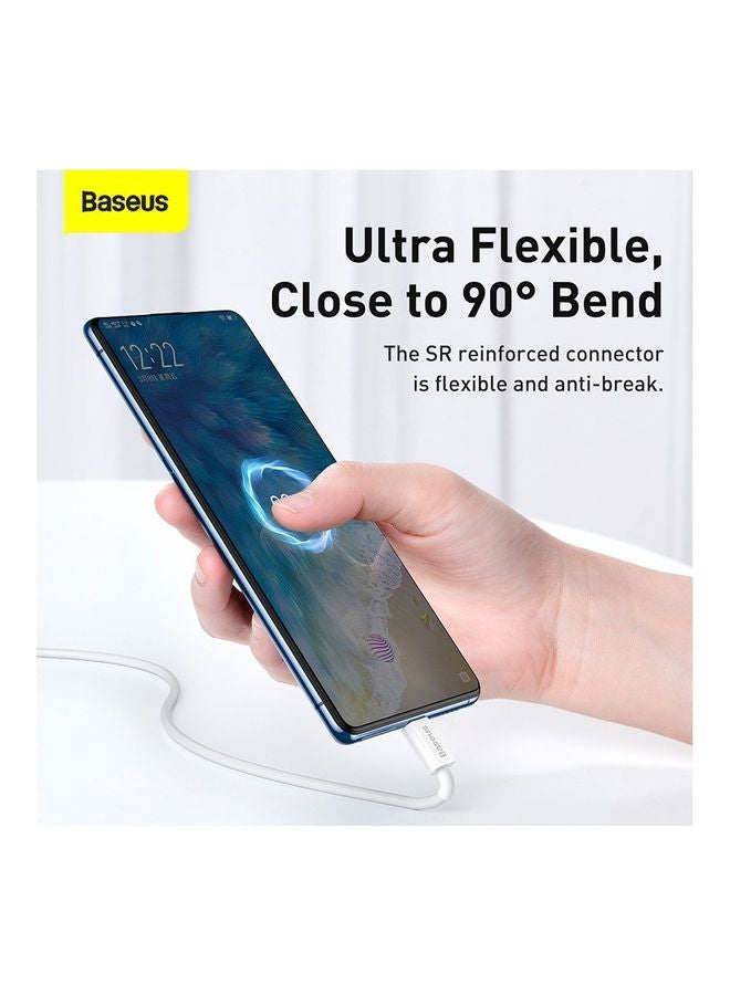 بيسوس كابل مايكرو USB سريع الشحن وكابل شاحن USB إلى مايكرو USB 2.0 وسلك شحن لأجهزة أندرويد متوافق مع هواتف جالاكسي S7 وS6 وهواتف النوت وهواتف إل جي وهواتف نيكسوس وهواتف نوكيا وجهاز الألعاب بلايستيشن 4. بطول مترين أبيض - Image 3