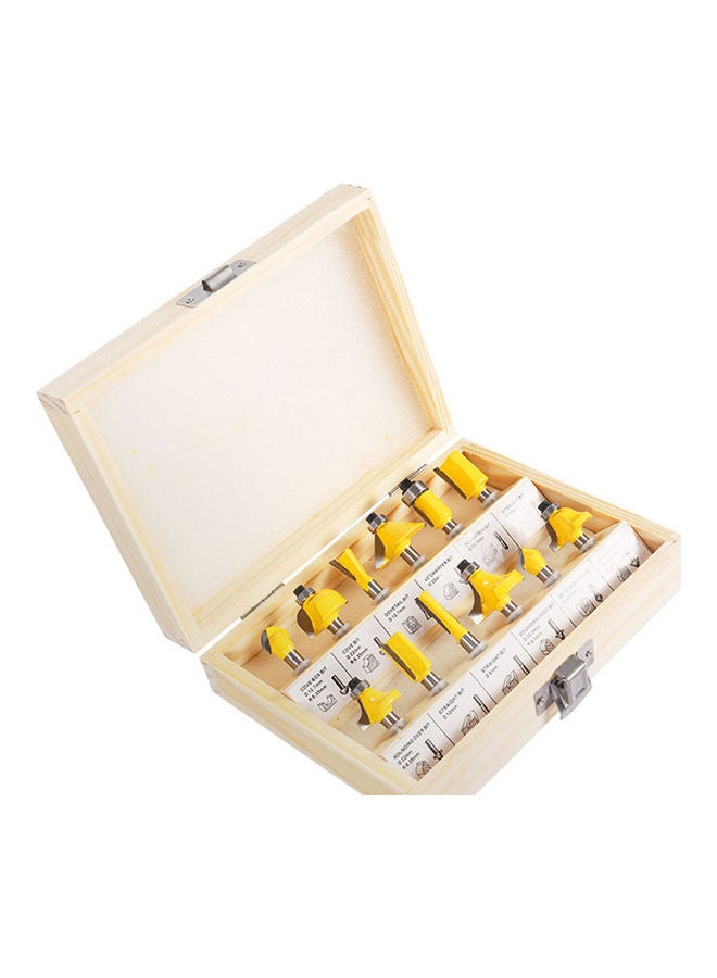 ماركة غير محددة 12-Piece Shank Milling Cutter Router Bit Set Multicolor  - Image 1