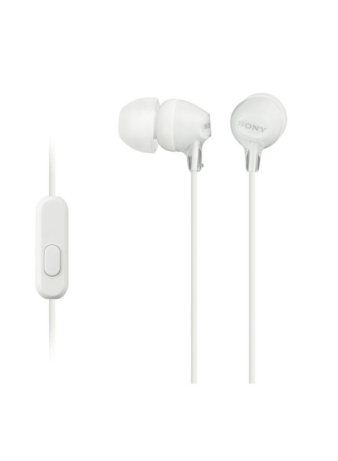 Sony EX15AP In-Ear Headphone w/ mic white 