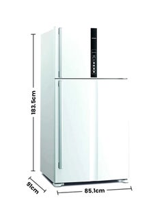 HITACHI 990L Gross Top Mount Double Door Premium Refrigerator , 10 Year Warranty on Inverter Compressor, 2 Doors Fridge, Dual Fan Cooling, LED Panel, Twist Ice Tray- 1 Year Warranty RV990PUK1K White  - Image 2