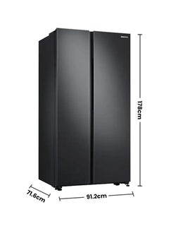 Samsung Side By Side With Digital Inverter Technology Refrigerator 647 0 W RS62R5001B4 Black  - Image 2