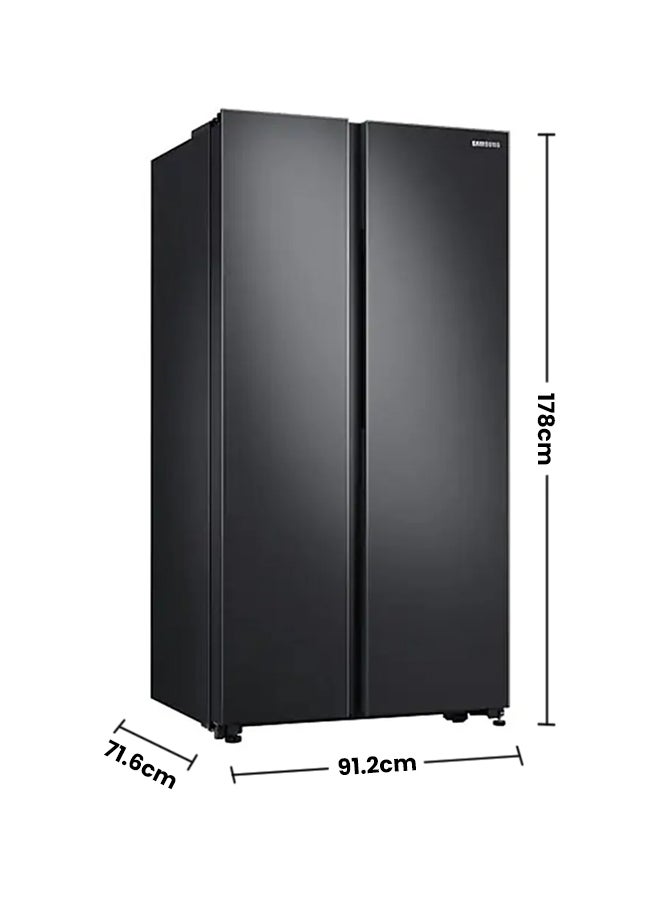 Samsung - Side By Side With Digital Inverter Technology Refrigerator 647 0 W RS62R5001B4 Black - Image 1