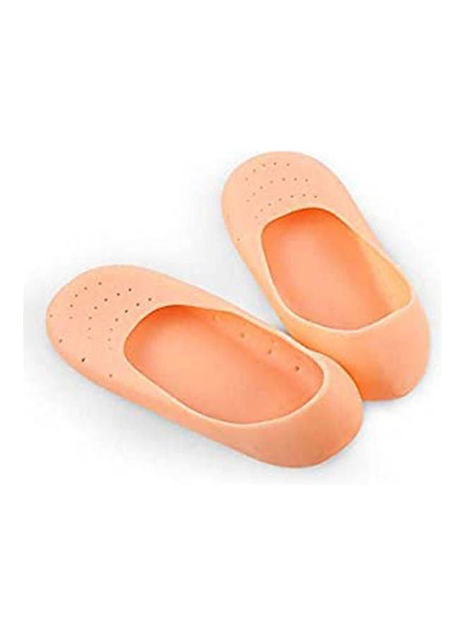 Silicone Gel Heel Protective Socks Pink 