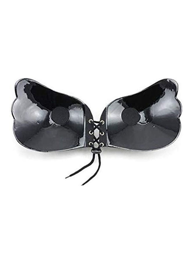 Silicone Adhesive Stick On Push Up Gel Strapless Backless Invisible Bra Black - Image 2