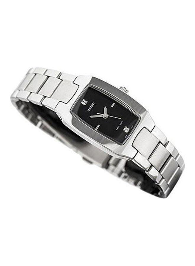 كاسيو ساعة يد بعقارب وسوار من الإستانلس ستيل طراز LTP1165A للنساء - Image 3