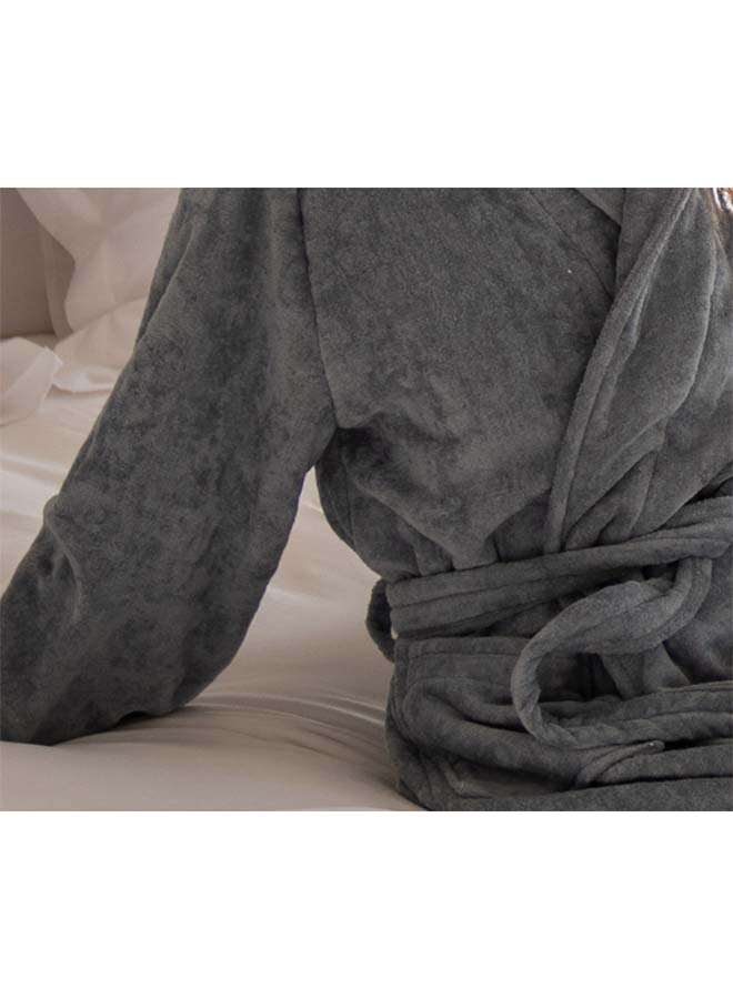 Bath Robe Towel Grey Mediumcm