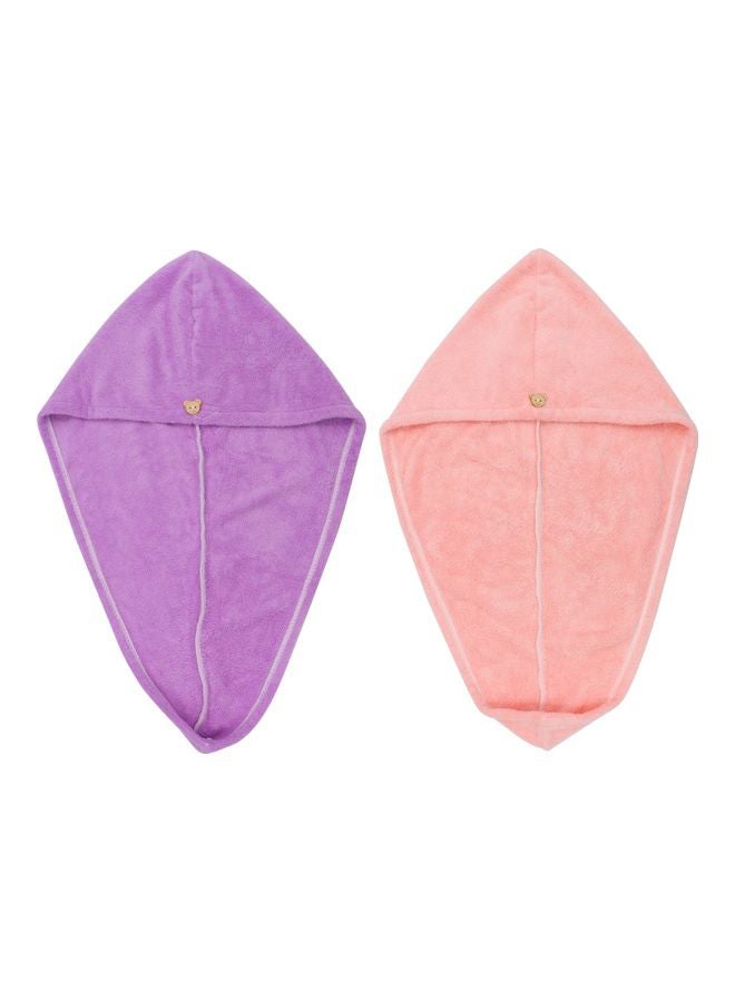 أس أو دي أو أف أو طقم مناشف شعر بتصميم ملتف للنساء مكون من قطعتين متعدد الألوان 45سم - Image 1