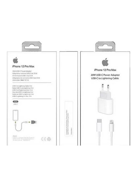 20W USB-C Power Adapter UE Version For iPhone 12 Pro Max White