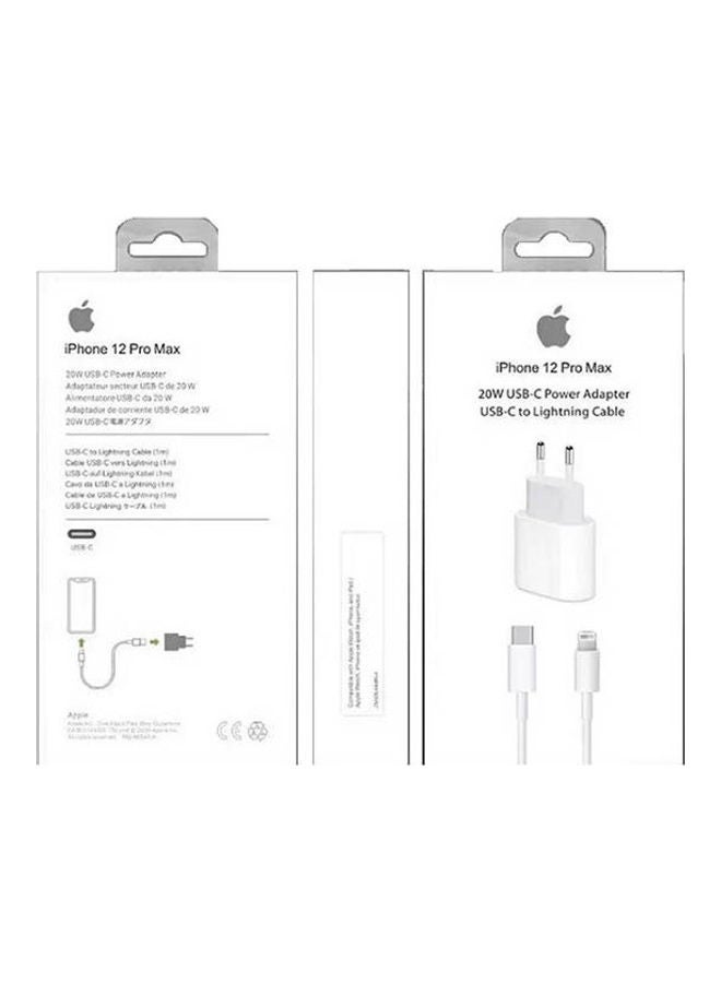 Generic - 20W USB-C Power Adapter UE Version For iPhone 12 Pro Max White - Image 1