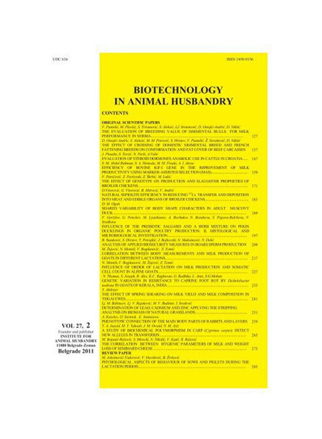 Biotechnology In Animal Husbandry (Hb) Paperback English by Neil Wilson - 2022 