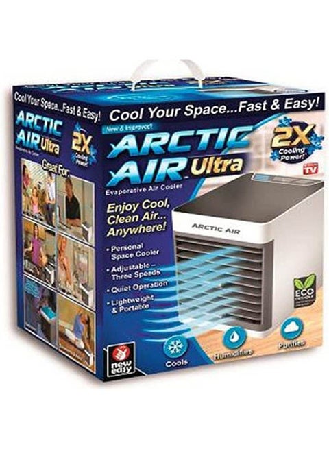 Personal Air Cooler, Portable Air Conditioner, Humidifier, Purifier, Aroma Diffuser 4 IN 1 Evaporation Cooler with 3 Speed, Mini Cooling Desktop Fan for Camping Tent, Office H-9334562 Multicolour