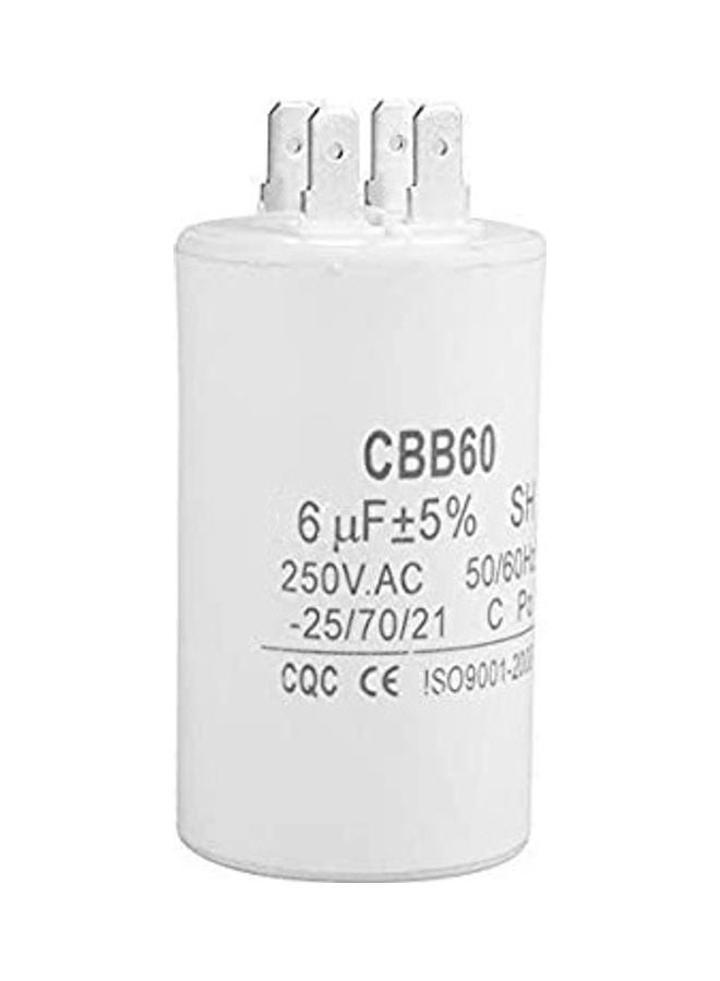 general Plastic Shell Capacitor With Frequency Of 50Hz/60Hz For Washer Air Conditioners Compressors Pump & Motors White 2inch - Image 1