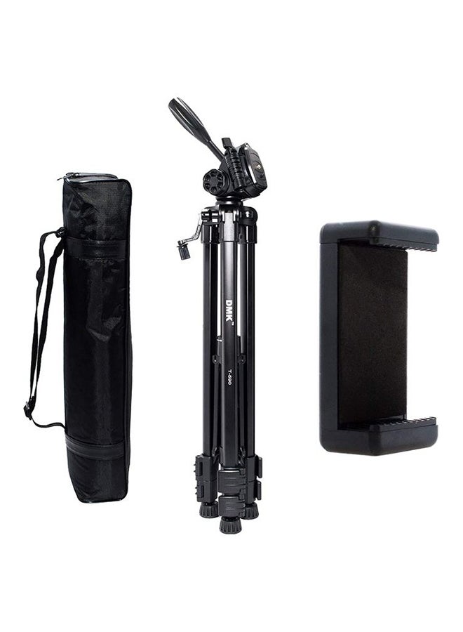 DMK Power T590 Travel Tripod With Mobile Holder And Carrying Bag Black - Image 1