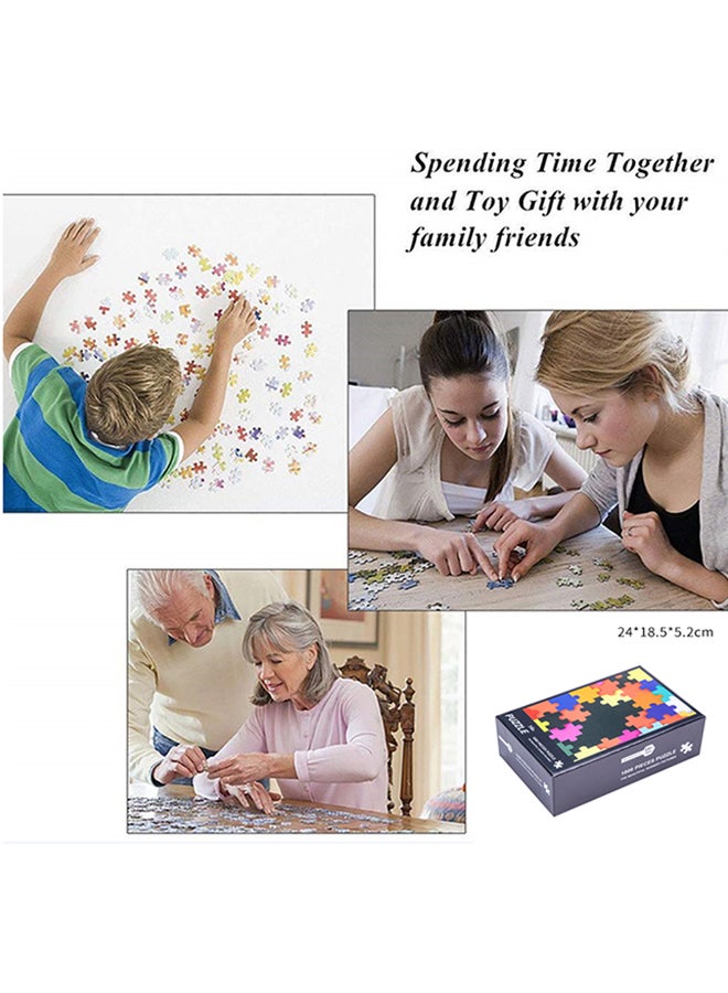 كيدل أحجية قطع تركيب مستطيلة الشكل بتصميم عائلة كلاب مكونة من 1000 قطعة 75 x 50سم - Image 4