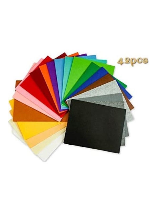 42-Piece Non Woven Felt Patchwork Sewing Craft Sheet Set