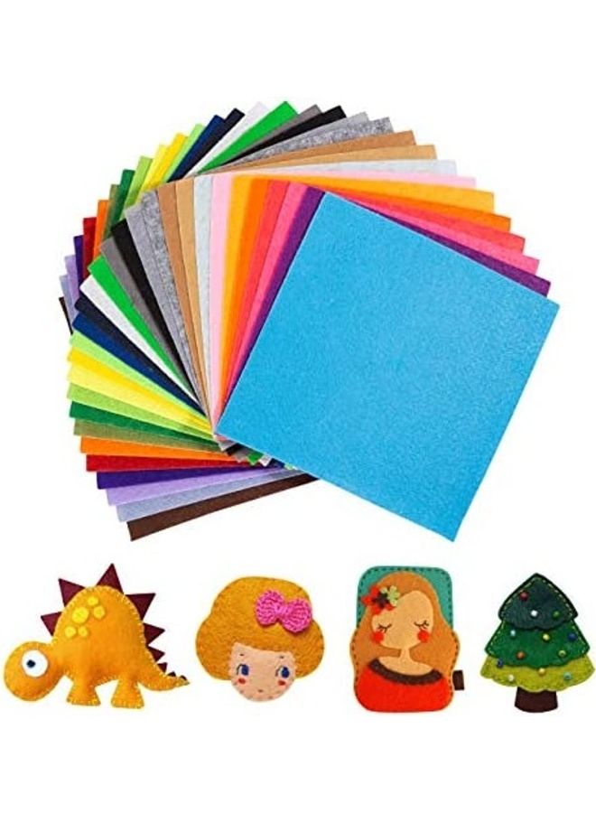 مجموعة أوراق قماشية مصنوعة من الفelt مكونة من 30 قطعة لعمل الحرف اليدوية
