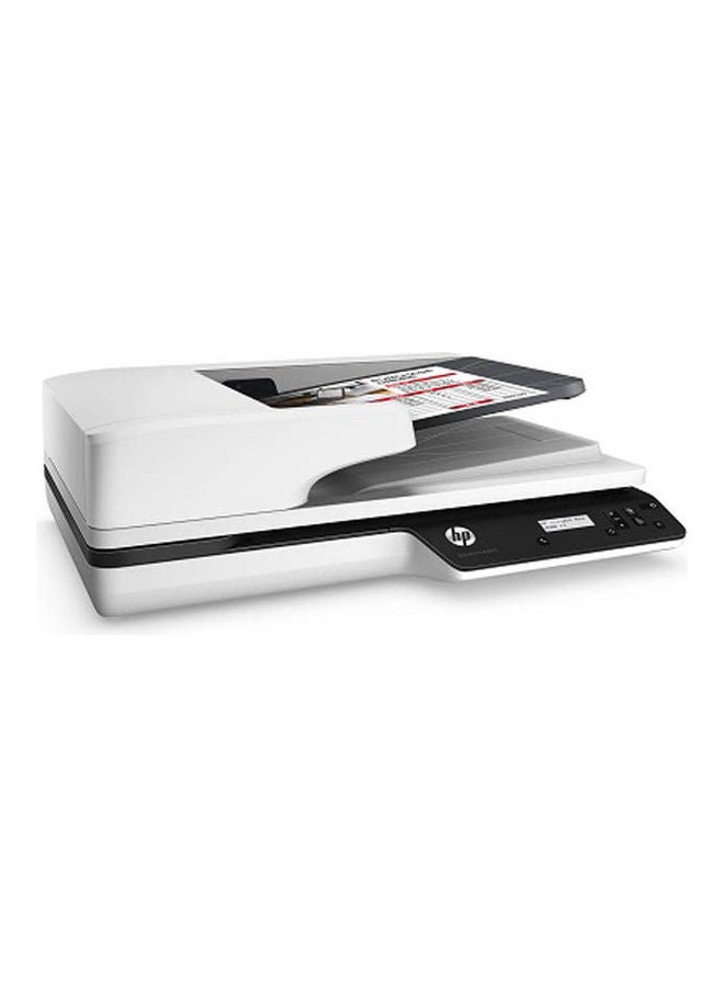 HP - Scanjet Pro 3500 F1 Flatbed Scanner White - Image 1