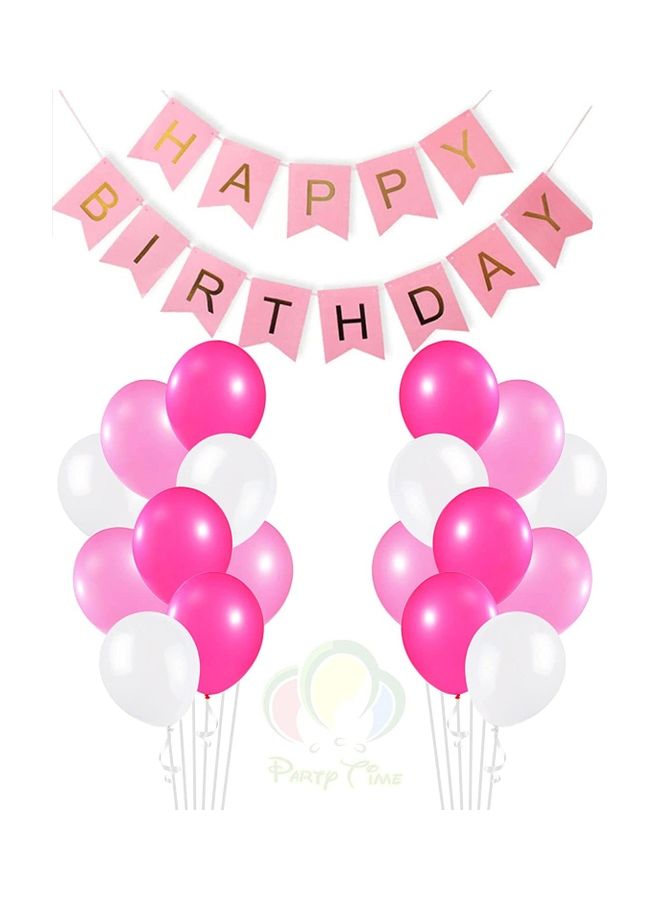 بارتي تايم 19-Piece Happy Birthday Decoration Set