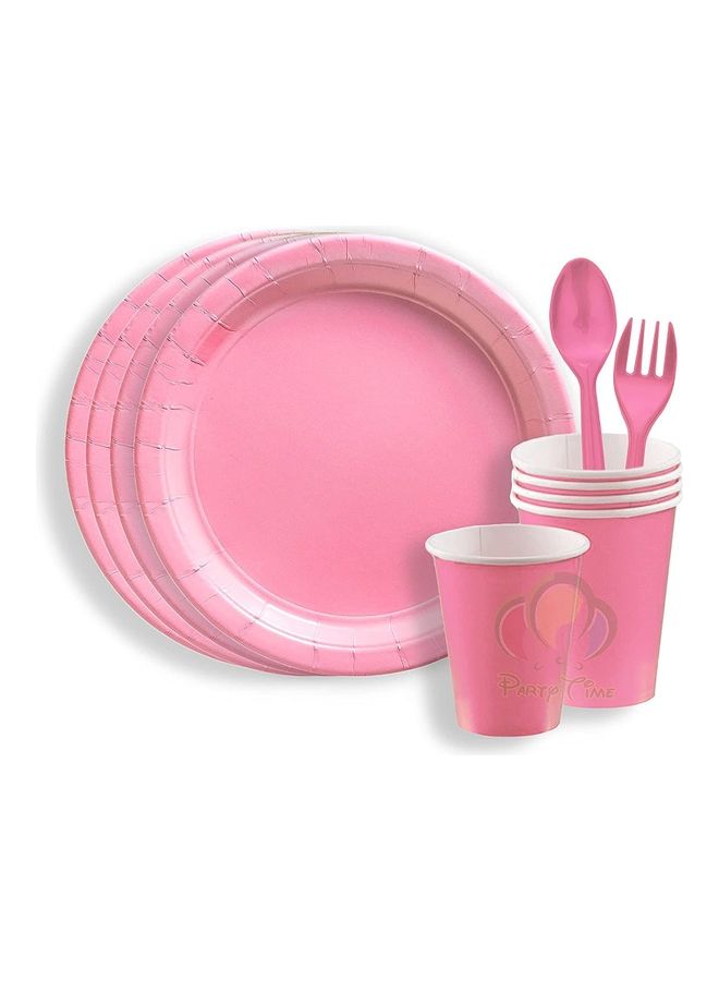 Party Time 24-Pieces Plain Tableware Party Set
