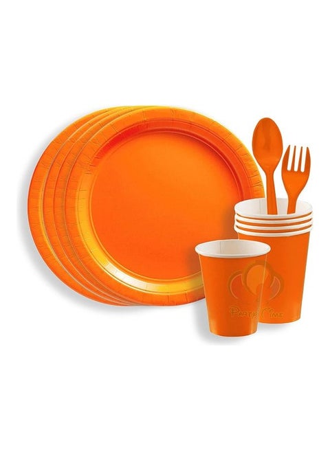 24-Pieces Plain Tableware Party Set