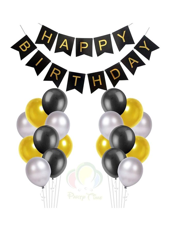 Party Time 19-Piece Happy Birthday Decoration Set 
