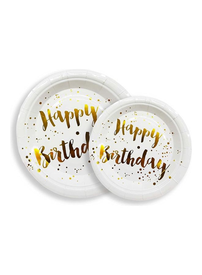 Party Time 12-Piece Happy Birthday Design Party Paper Plate Set