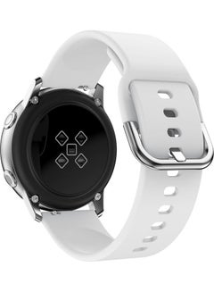 Generic 20mm Replacement Wrist Sports Silicone Strap For Samsung Galaxy Watch 4 Series/Active White  - Image 1