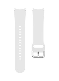 Generic 20mm Replacement Wrist Sports Silicone Strap For Samsung Galaxy Watch 4 Series/Active White  - Image 3