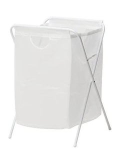 Laundry Bag With Stand White 41x43x64cm