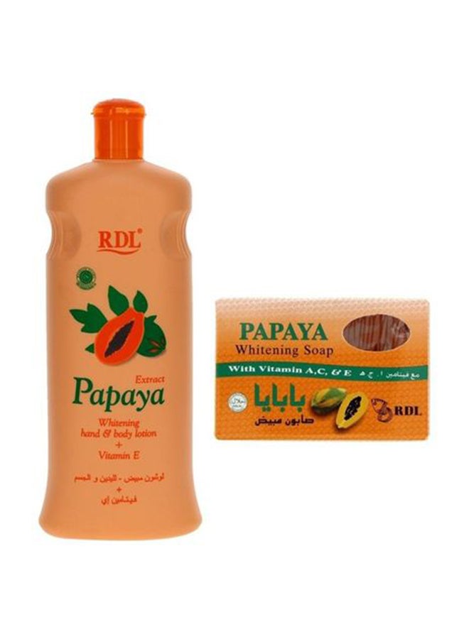 RDL Extract Hand & Body Lotion With Free Papaya Whitening Soap 600ml  - Image 1
