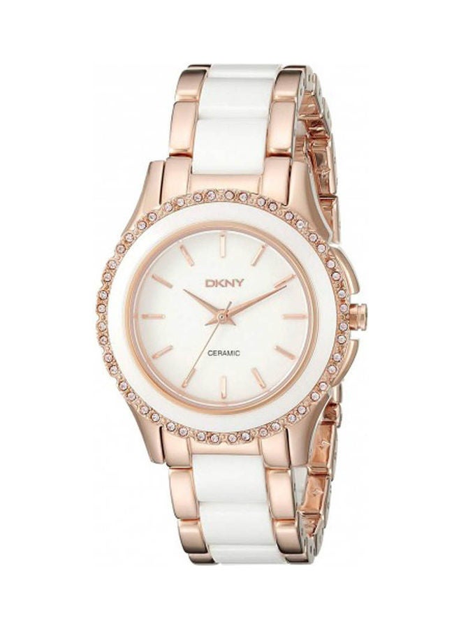 DKNY Women's Ceramic Analog Clasp Watch Ny8821 