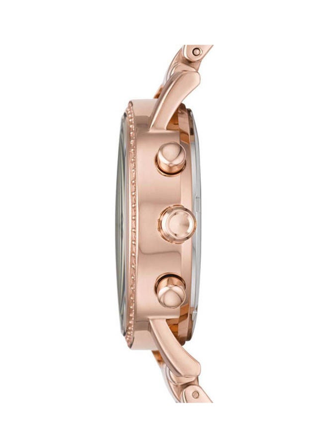 د ك ن ي ساعة يد كرونوغراف بسوار من الاستانلس ستيل طراز NY8358 للنساء - Image 2