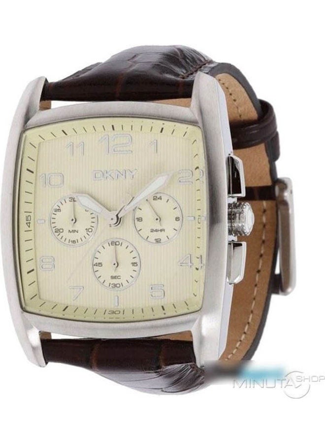 DKNY Men's Leather Chronograph Buckle Watch Ny1495 - Image 1