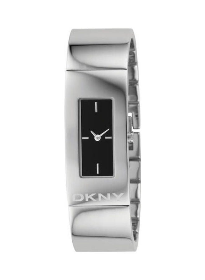 د ك ن ي ساعة يد بعقارب وسوار من الاستانلس ستيل طراز NY4624 للنساء - Image 1