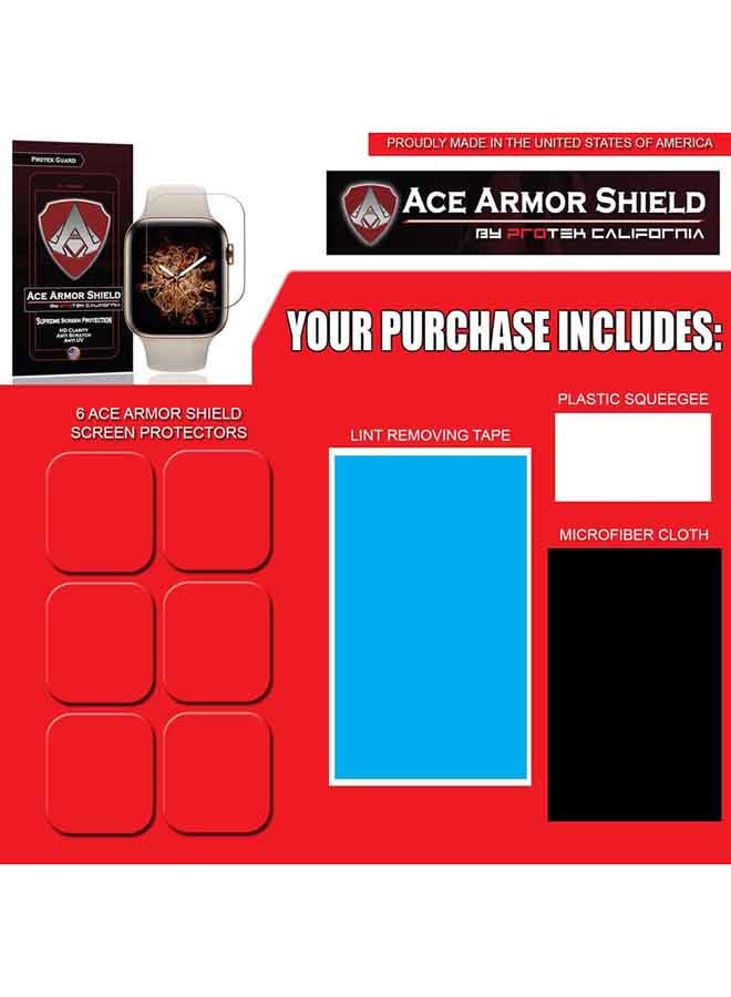 Ace Armor Shield 6-Piece Soft Ultra-Thin Anti-Shock Screen Protector For Apple Watch 41mm Clear  - Image 2