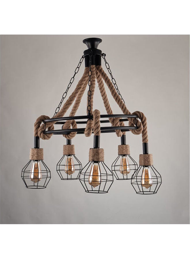 NAGAFA SHOP Modern ropes chandelier Black 50X45cm  - Image 1