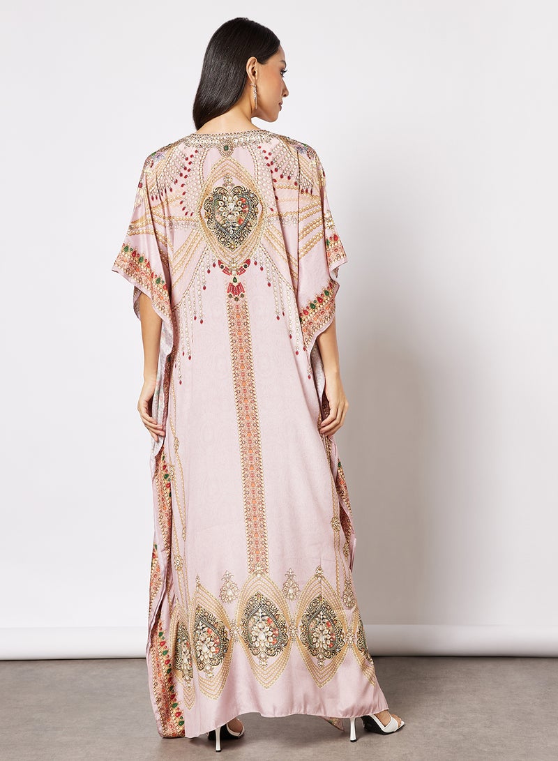 Embellishment Detailed Kaftan Pale Pink - v1641805769/N44726992V_2